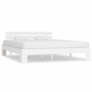 VidaXL Bedframe massief grenenhout wit 160x200 cm