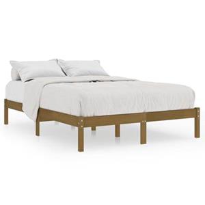 VidaXL Bedframe massief grenenhout honingbruin 200x200 cm