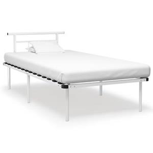 VidaXL Bedframe metaal wit 100x200 cm