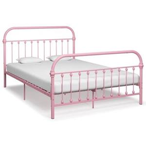 VidaXL Bedframe metaal roze 160x200 cm