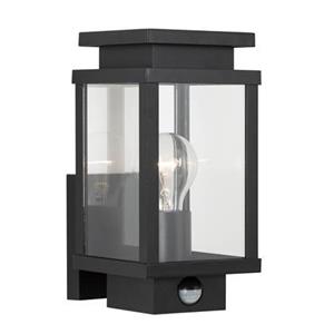 KS Verlichting Buitenlamp met bewegingssensor Boston wandlamp zwart