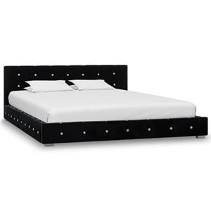 VidaXL Bedframe fluweel zwart 140x200 cm