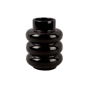 Present time Vase Bobbly Glazed ceramic medium black