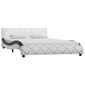 VidaXL Bedframe kunstleer wit en zwart 120x200 cm