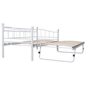 VidaXL Bedframe staal wit 180x200/90x200 cm