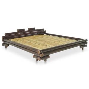 VidaXL Bedframe bamboe donkerbruin 160x200 cm