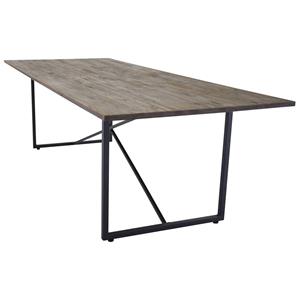 Hioshop Padang Eetkamertafel 100x250cm Teak Massief.