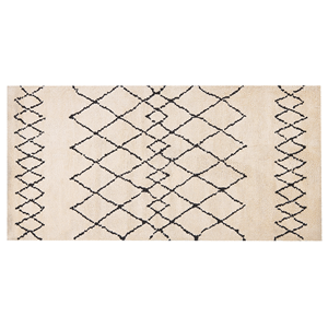 BELIANI Vloerkleed beige/zwart 80 x 150 cm HAVSA