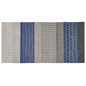 BELIANI Wollen Vloerkleed 80 x 150 cm Blauw en Grijs AKKAYA