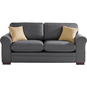 Home affaire 2-zitsbank Broughton zacht zitcomfort, incl. 2 sierkussens, opstaande naad