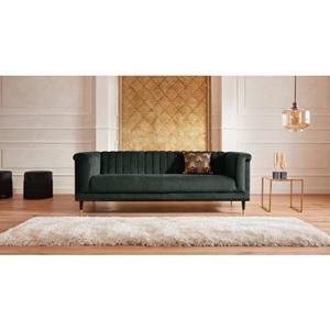 Guido Maria Kretschmer Home&Living 3-zitsbank Chamby met houten rand onder en stiksels bij de leuning