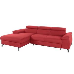 COTTA Zithoek Komaris I Set: bestaand uit hoekbank en hocker, vrij plaatsbaar, elegante zwarte voet (set)