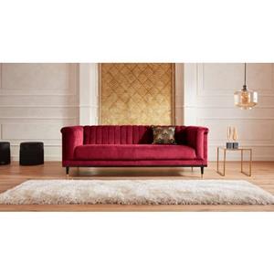 Guido Maria Kretschmer Home&Living 3-zitsbank Chamby met houten rand onder en stiksels bij de leuning