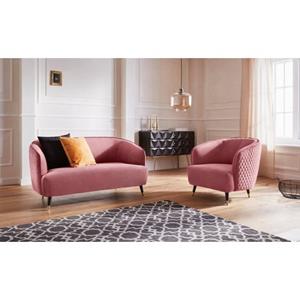 Guido Maria Kretschmer Home&Living 2-zitsbank Oradea met elegante stiksels op achterzijde van de rugleuning