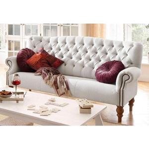 Home affaire 3-zitsbank Lord met echte chesterfield-capitonnage en siernagels