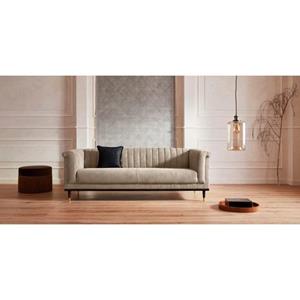 Guido Maria Kretschmer Home&Living 3-zitsbank Chamby met houten rand onder en stiksels bij de leuning
