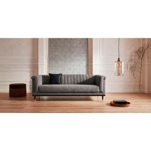 Guido Maria Kretschmer Home&Living 3-zitsbank Chamby met houten rand onder en stiksels bij de leuning
