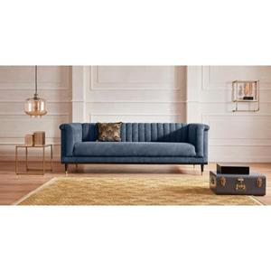 Guido Maria Kretschmer Home&Living 3-zitsbank Chamby met houten rand onder en stiksels bij de leuning