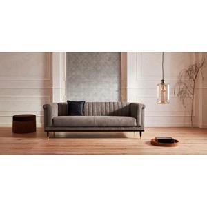Guido Maria Kretschmer Home&Living 3-zitsbank Chamby met houten rand onder en stiksels bij de leuning