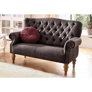 Home affaire 2-zitsbank Lord met echte chesterfield-capitonnage en siernagels