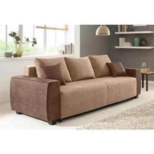 Home affaire Schlafsofa "Bella", mit geprägtem Bezug bei Armlehnen