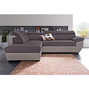 COTTA Polstergarnitur, (Set), Set: bestehend aus Ecksofa und Hocker, Ecksofa inklusive Kopfteilverstellung, wahlweise mit Bettfunktion und Bettkasten