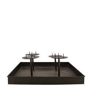Dijk Natural Collections Candle holder metal 38x38x14cm - Zwart