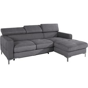 COTTA Zithoek Sammy Set: bestaand uit hoekbank en hocker, verstelbare hoofdsteun (set)