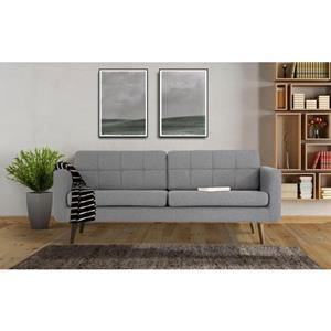 Home affaire 3-zitsbank Brest met capitonnage en stiksels achter, strak design
