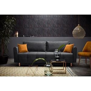 INOSIGN Schlafsofa "Nordic metallic", mit Federkern und Metallbeinen, Steppung im Sitzbereich