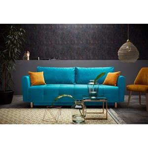 INOSIGN Slaapbank Nordic metallic met binnenvering en metalen poten, stiksels op de zitting