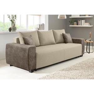 Home affaire Schlafsofa "Bella", mit geprägtem Bezug bei Armlehnen