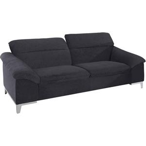 COTTA Zithoek Set: bestaand uit 3-zitsbank en hocker, bank met verstelbare hoofdsteun (set)