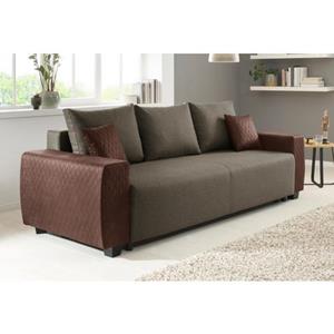 Home affaire Schlafsofa "Bella", mit geprägtem Bezug bei Armlehnen