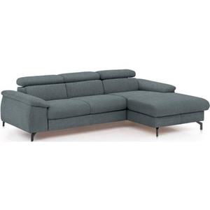 COTTA Zithoek Komaris I Set: bestaand uit hoekbank en hocker, vrij plaatsbaar, elegante zwarte voet (set)