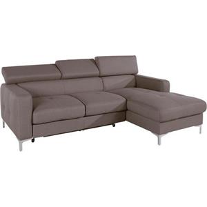 COTTA Zithoek Sammy Set: bestaand uit hoekbank en hocker, verstelbare hoofdsteun (set)