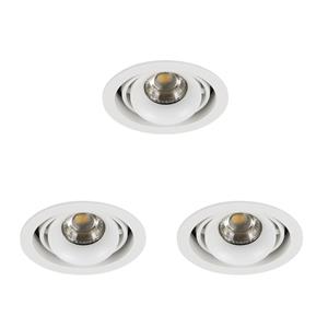 KS Verlichting Inbouwspot Bjorn 1 Rond wit set 3 stuks