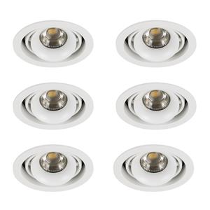 KS Verlichting Inbouwspot Bjorn 1 Rond wit set 6 stuks