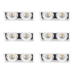 KS Verlichting Inbouwspot Bjorn 2 wit set 6 stuks
