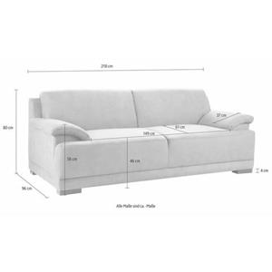Home affaire 3-Sitzer "Telos", mit Boxspring-Federung