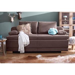 Home affaire Schlafsofa "Berlin by night", mit Boxspringfederung, incl. loser Kissen und Bettkasten