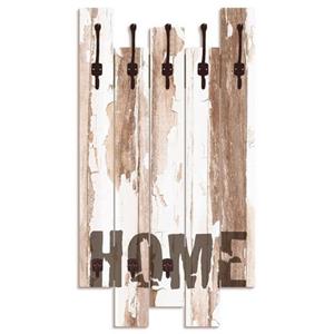 Artland Kapstok Home ruimtebesparende kapstok van hout met 5 haken, geschikt voor kleine, smalle hal, halkapstok