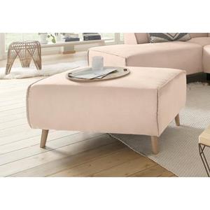 Home affaire Hocker Julia met bies en houten voetjes