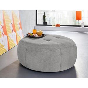 INOSIGN Hocker Lounis Ronde hocker in 2 afmetingen, soft clean voor het gemakkelijk reinigen met water
