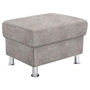 TRENDMANUFAKTUR Hocker Rondo, poef bij de serie, breedte 67 cm, chromen voeten Voetenbank optioneel met verenkern, in verschillende bekledingen bestelbaar