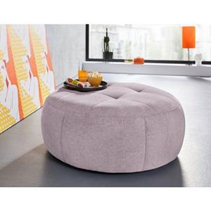 INOSIGN Hocker Lounis Ronde hocker in 2 afmetingen, soft clean voor het gemakkelijk reinigen met water