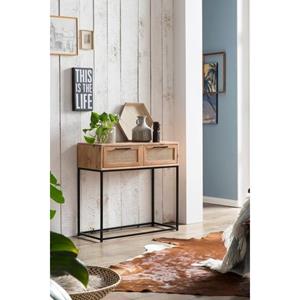 SIT Sidetable Met inzet van rotan-vlechtwerk