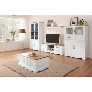 Home affaire Wandmeubel Trinidad Set van 1 vitrinekast, 1 tv-meubel, 1 highboard, 1 wandboard (set, 4 stuks)