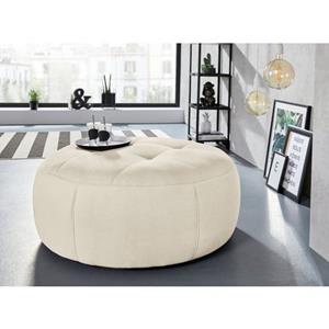 INOSIGN Hocker Lounis Ronde hocker in 2 afmetingen, soft clean voor het gemakkelijk reinigen met water