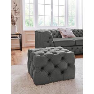 Guido Maria Kretschmer Home&Living Hocker Kalina met klassieke chesterfield-capitonnage, passend bij de serie kalina